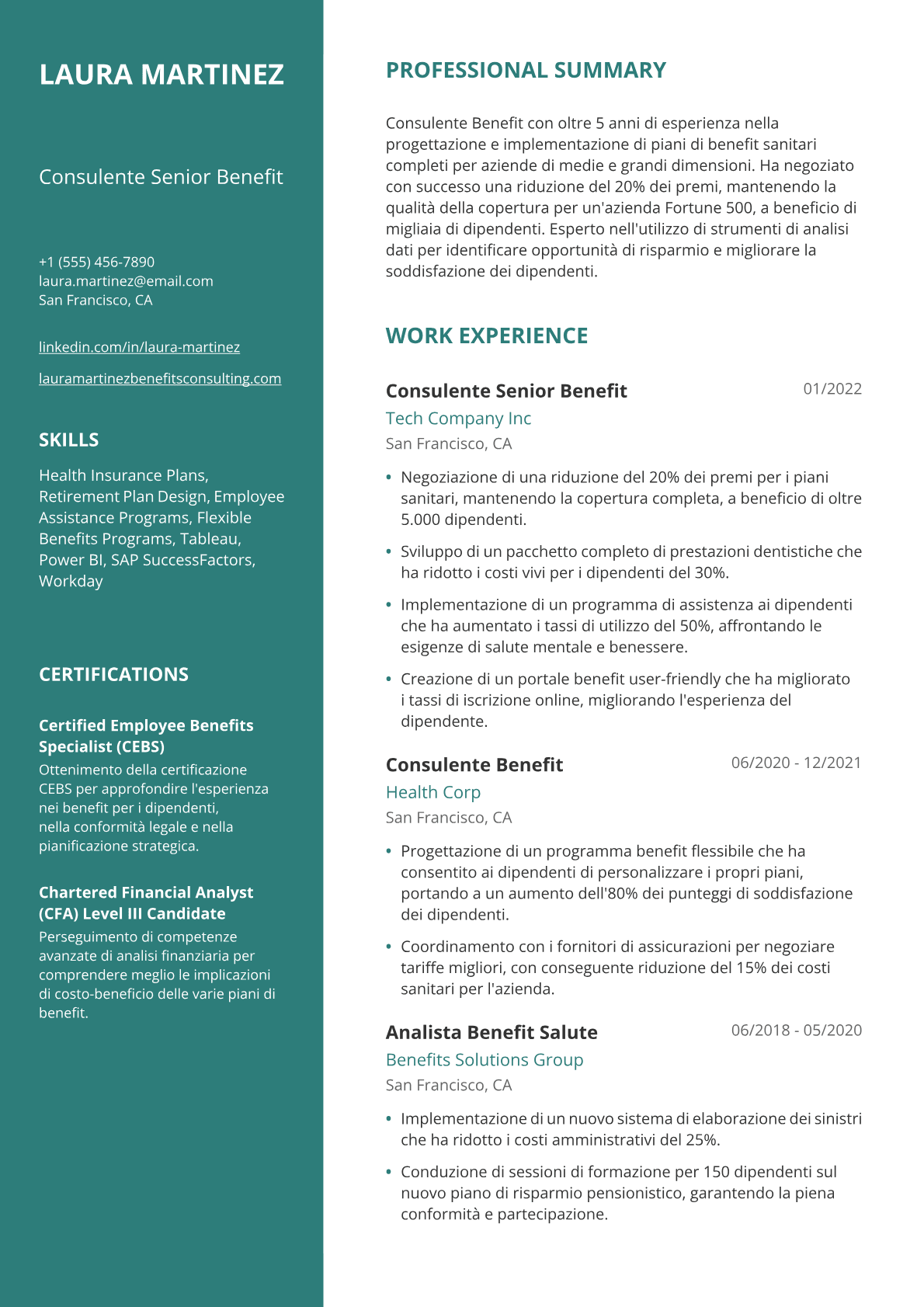 Consulente benefit