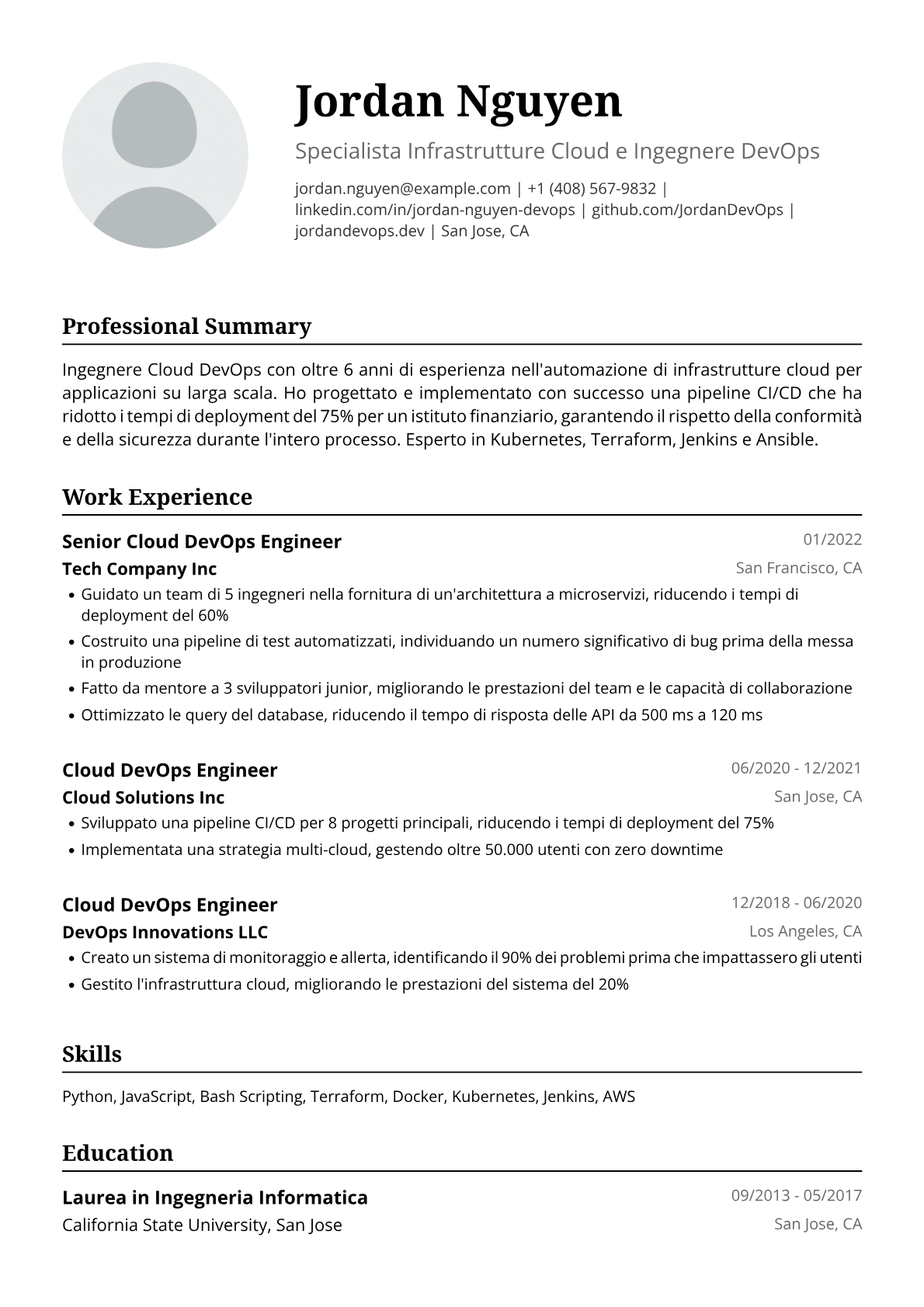 Ingegnere DevOps Cloud