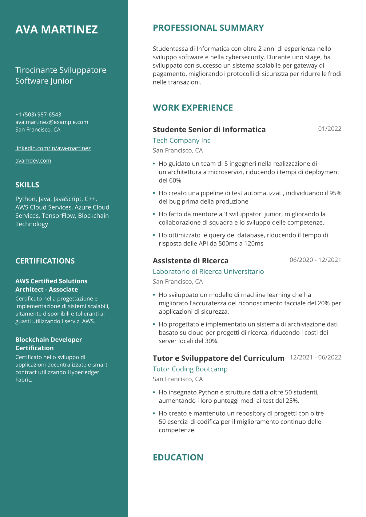 Studentessa di Informatica