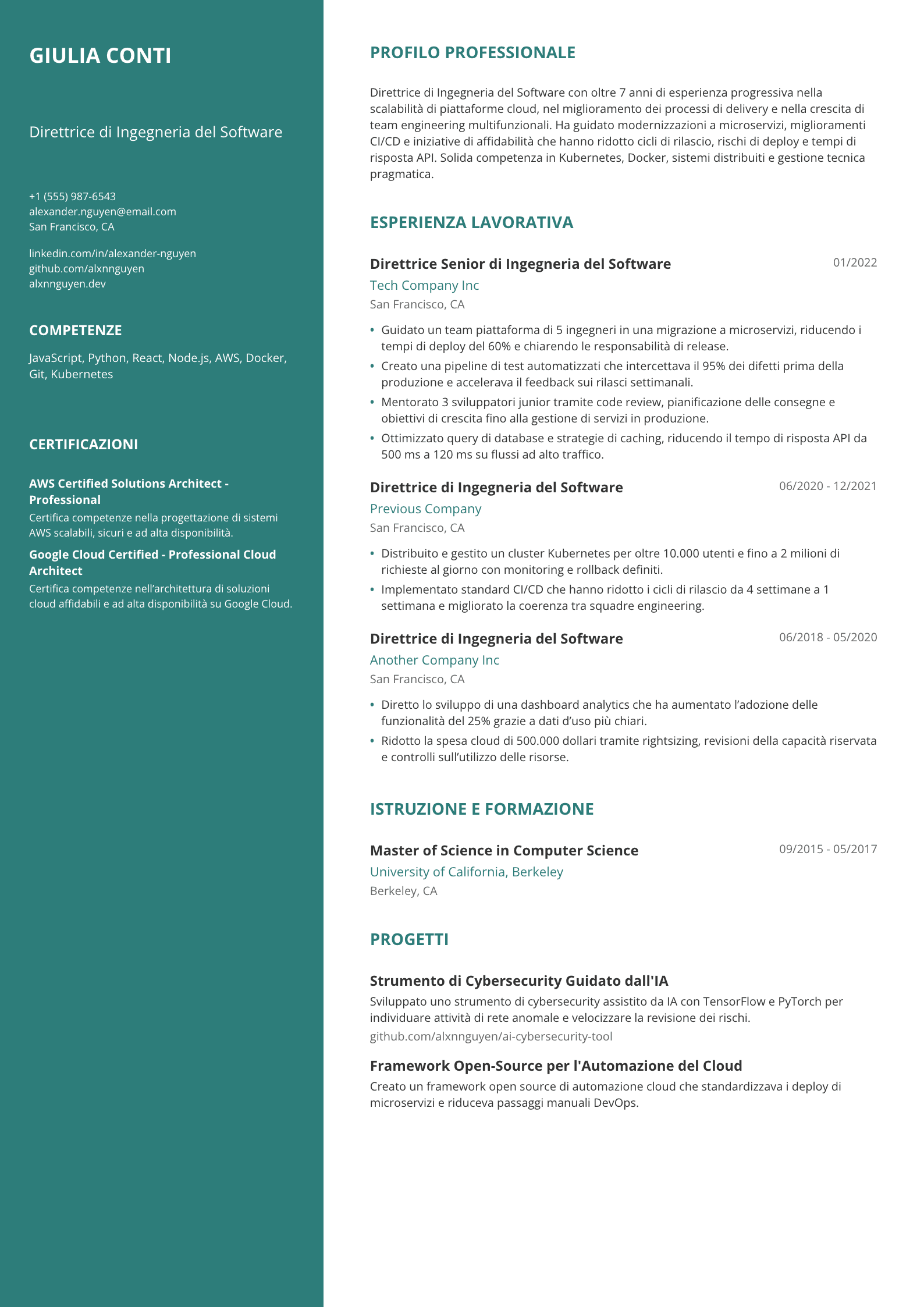 Direttrice di Ingegneria del Software