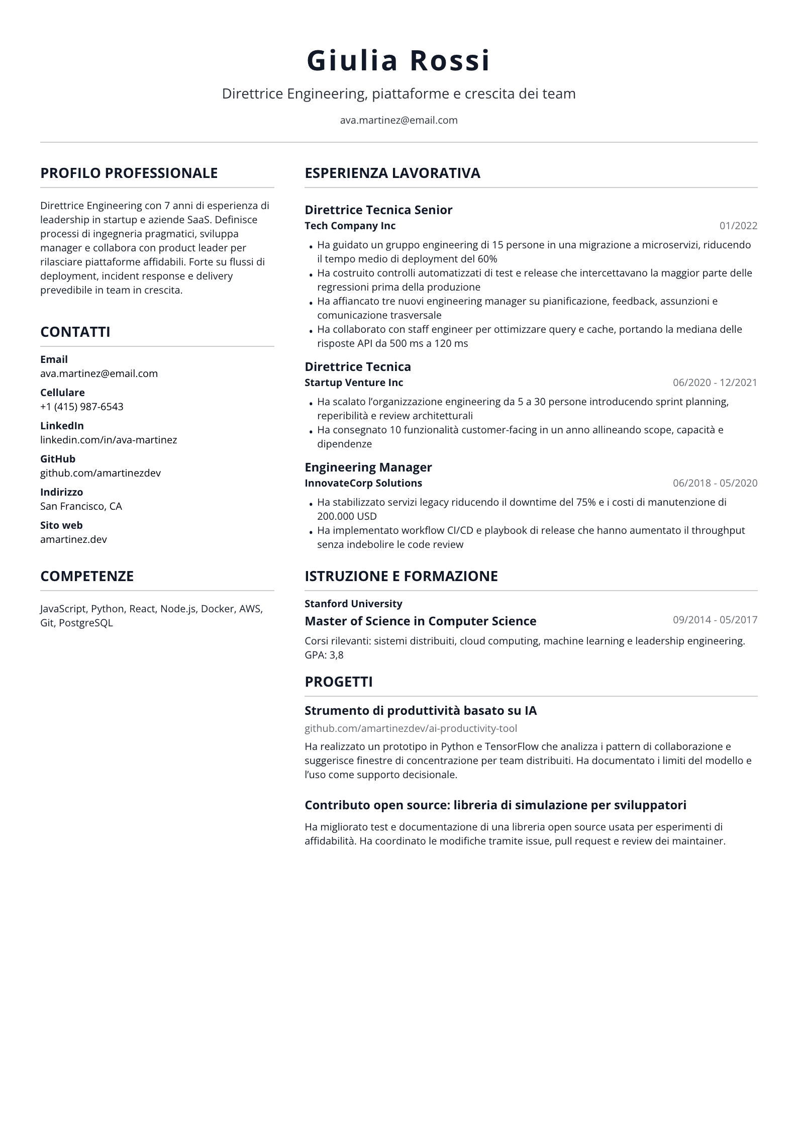 Direttrice Engineering