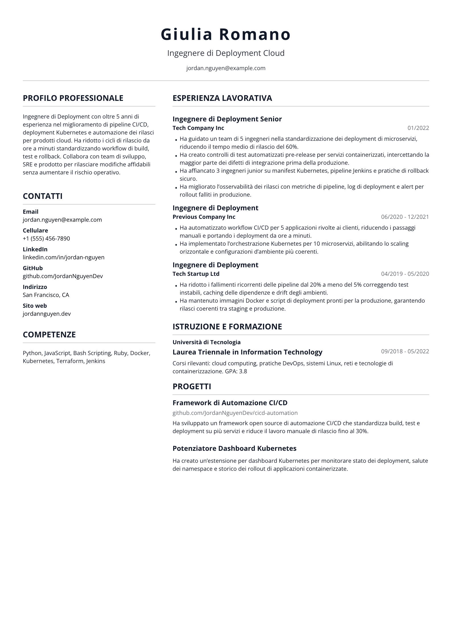 Ingegnere di Deployment