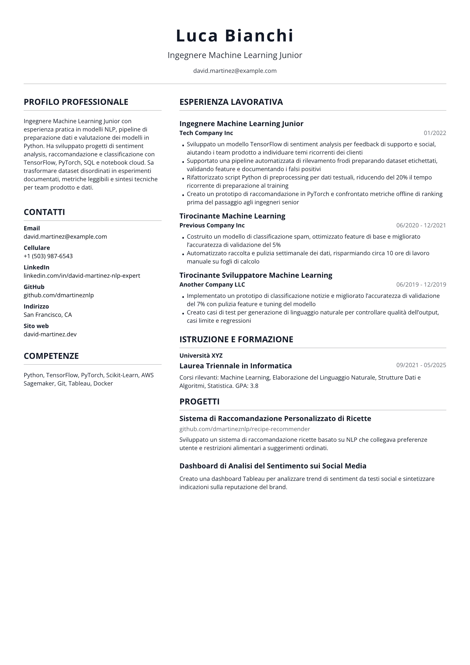Ingegnere Machine Learning Junior