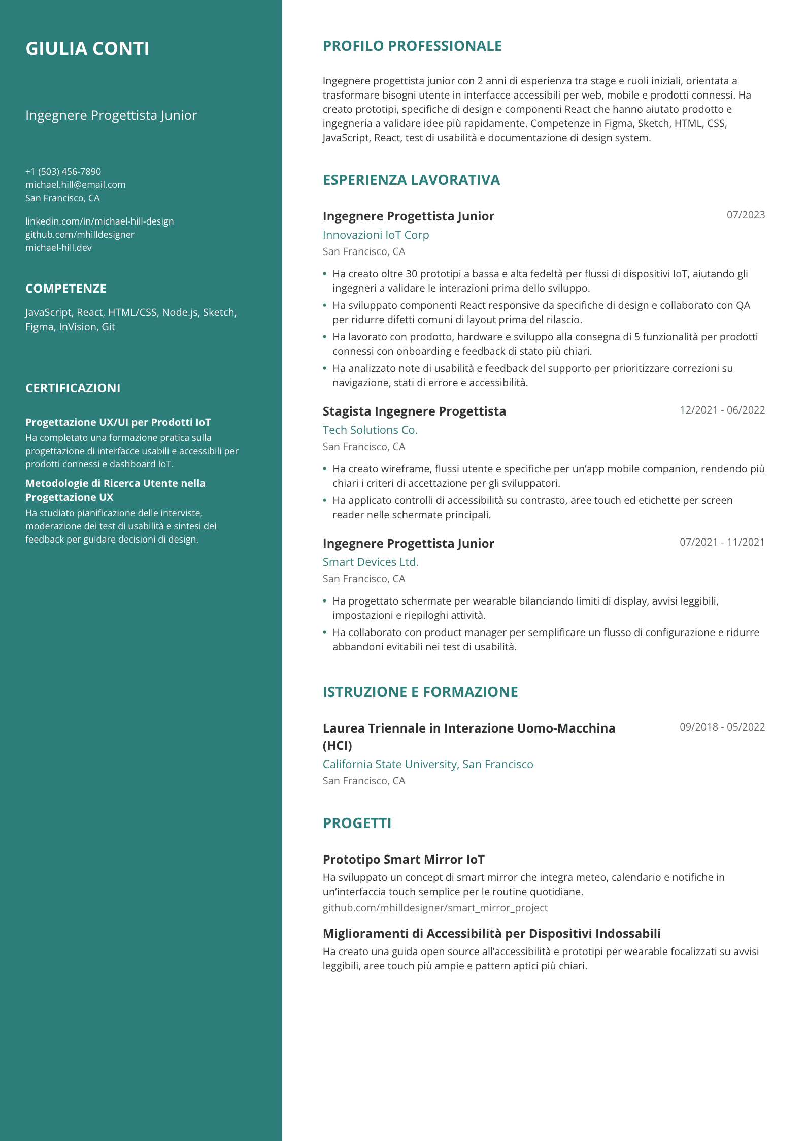 Ingegnere Progettista Junior