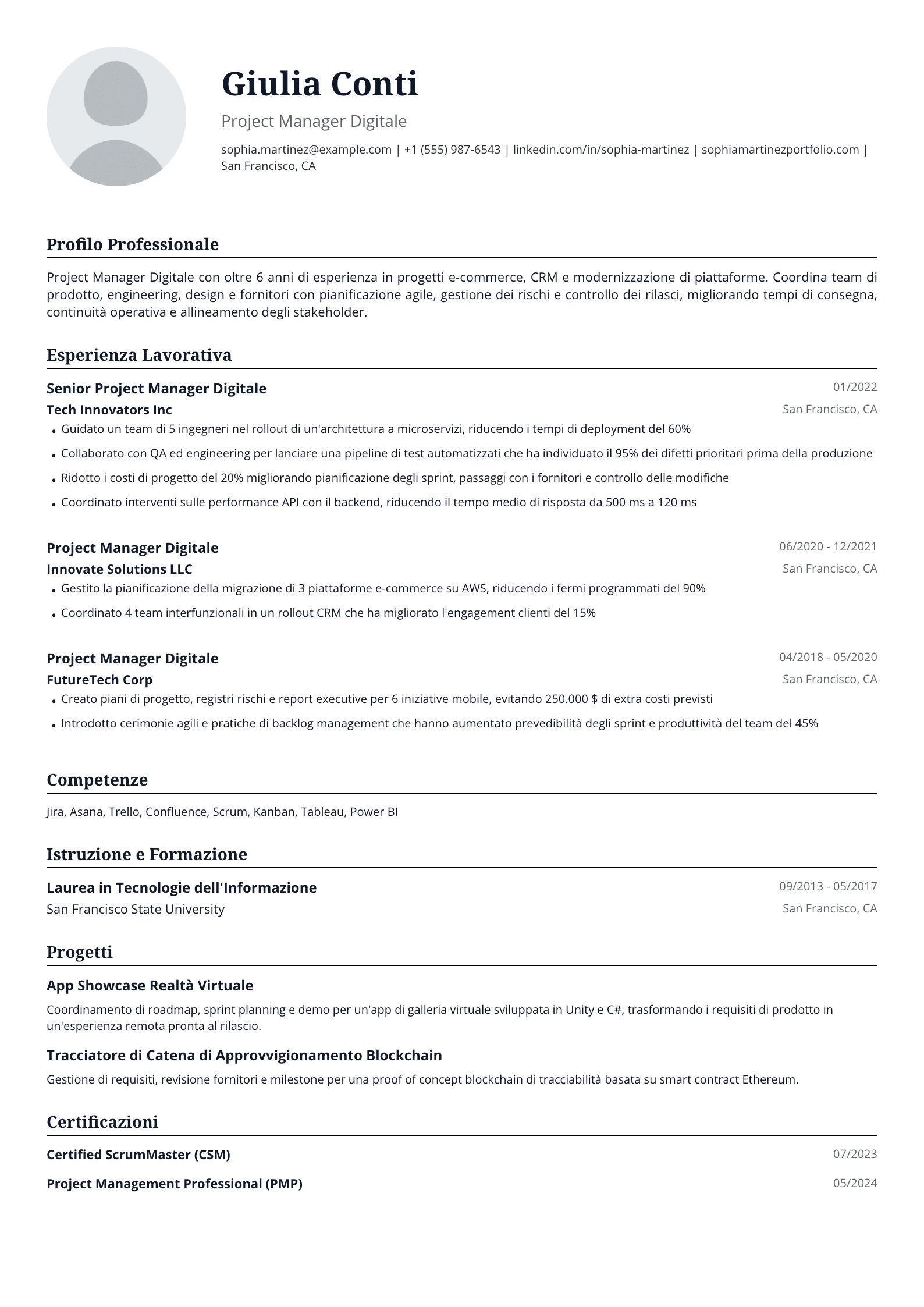 Project Manager Digitale