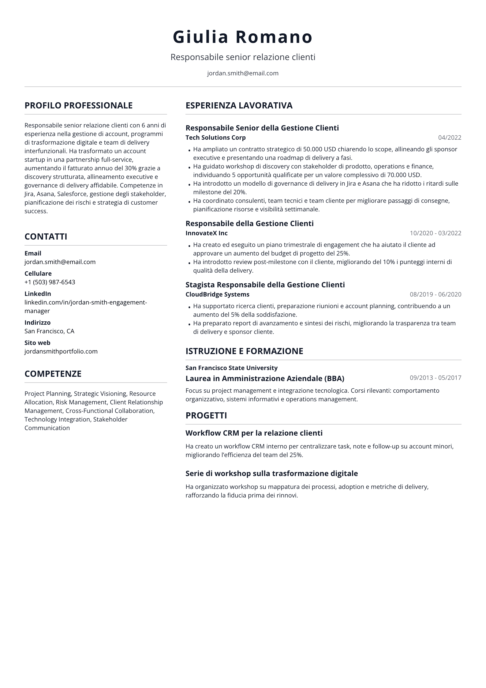 Responsabile relazione clienti