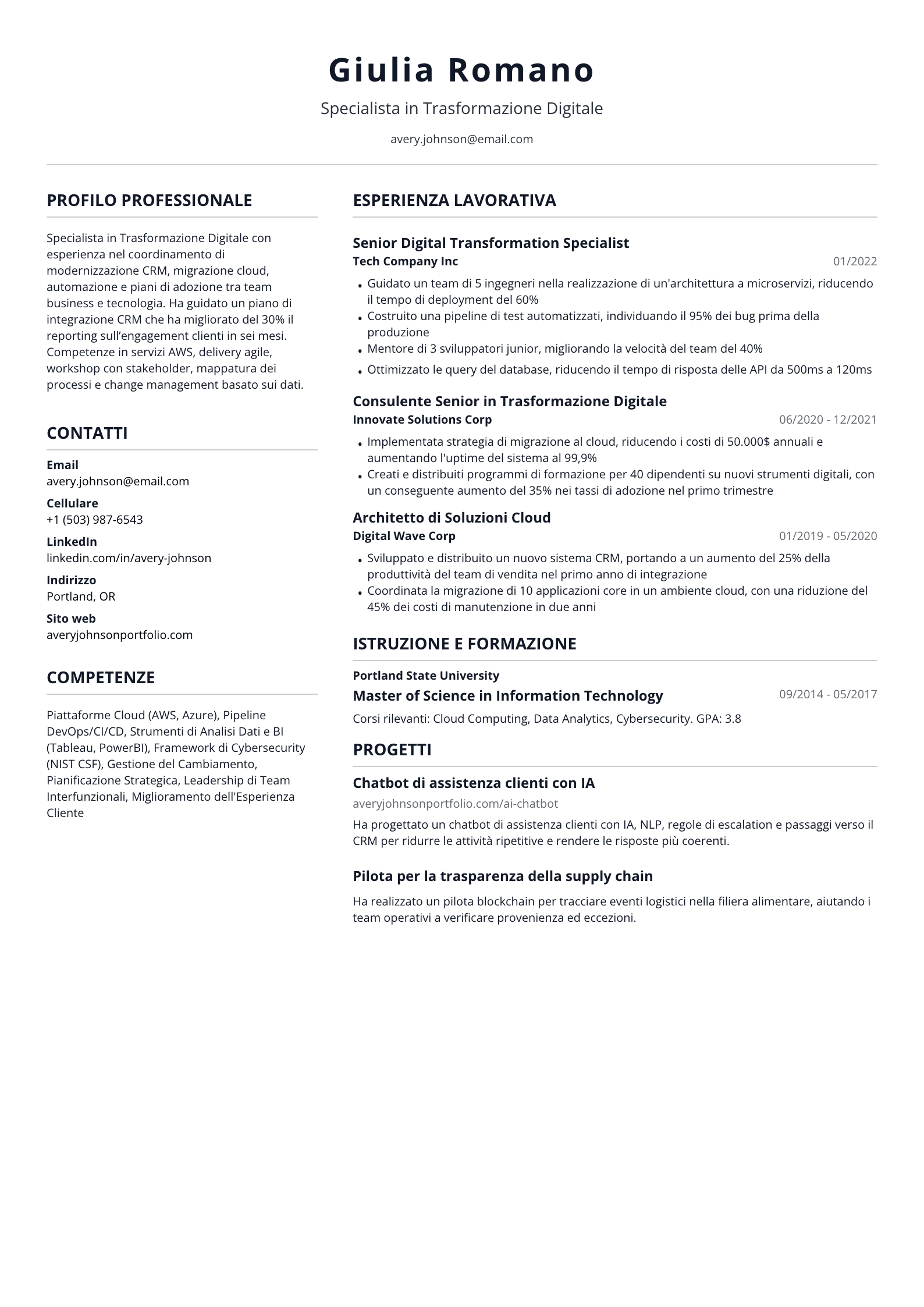 Specialista in Trasformazione Digitale