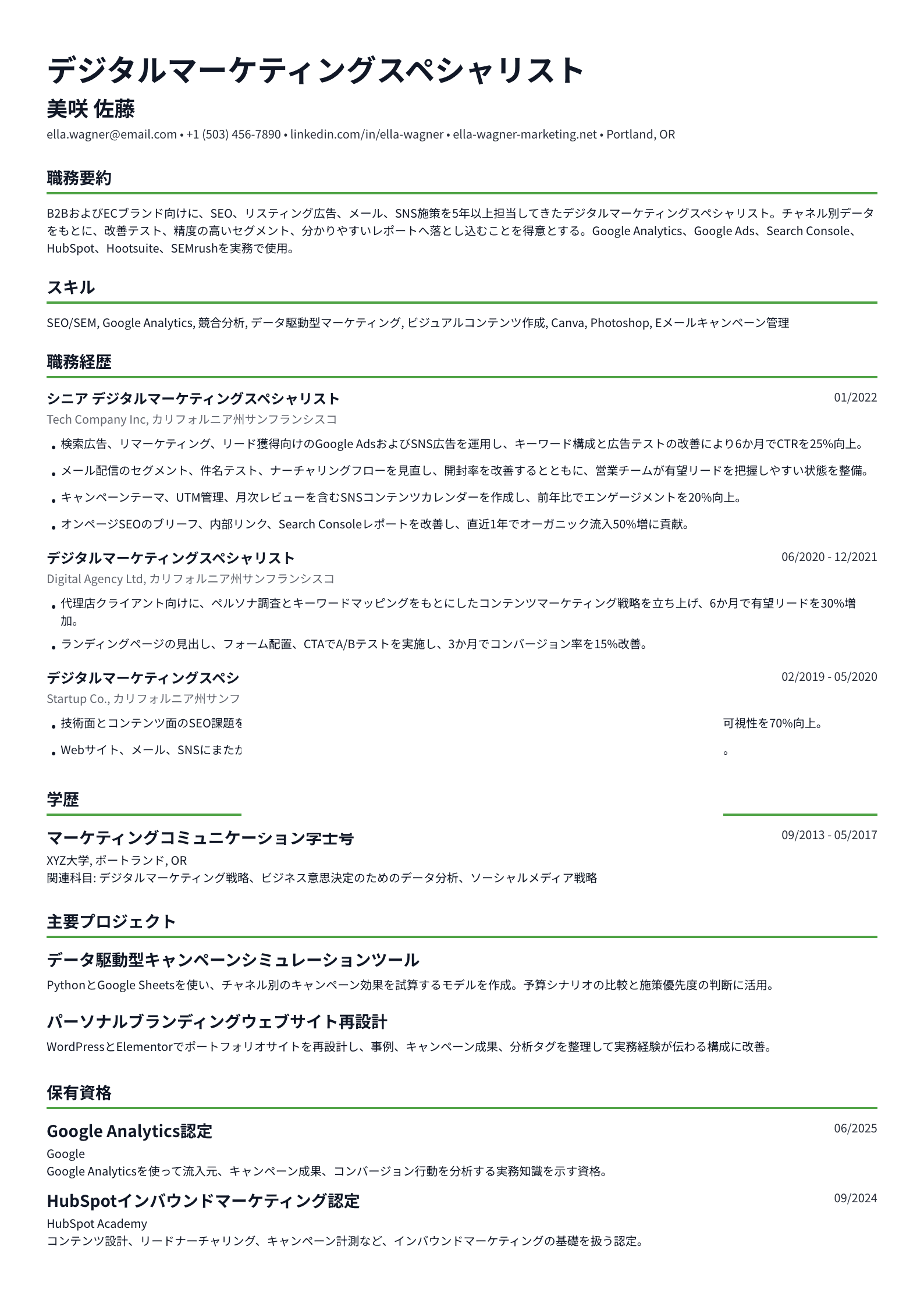 デジタルマーケティングスペシャリスト