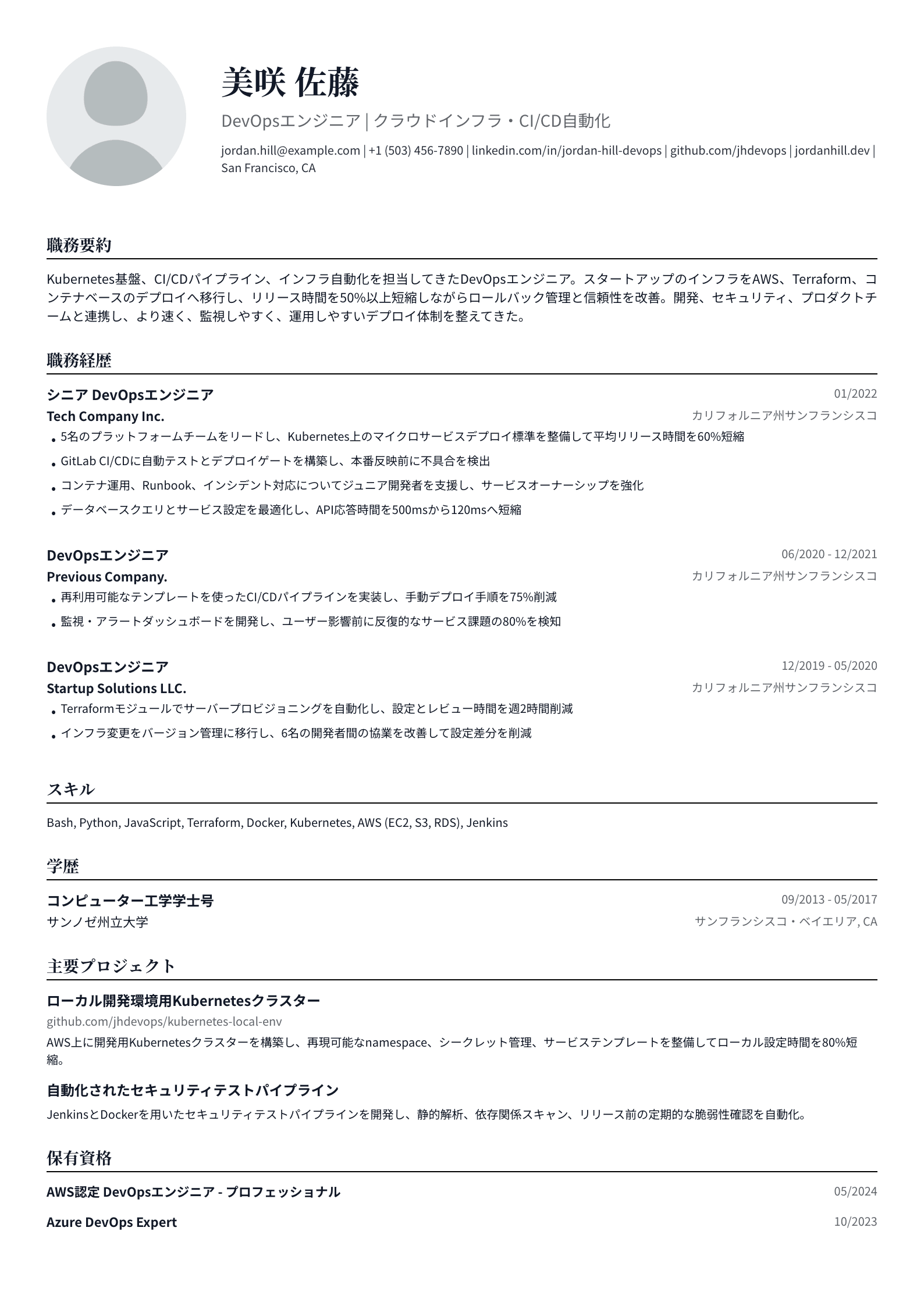 DevOpsエンジニア
