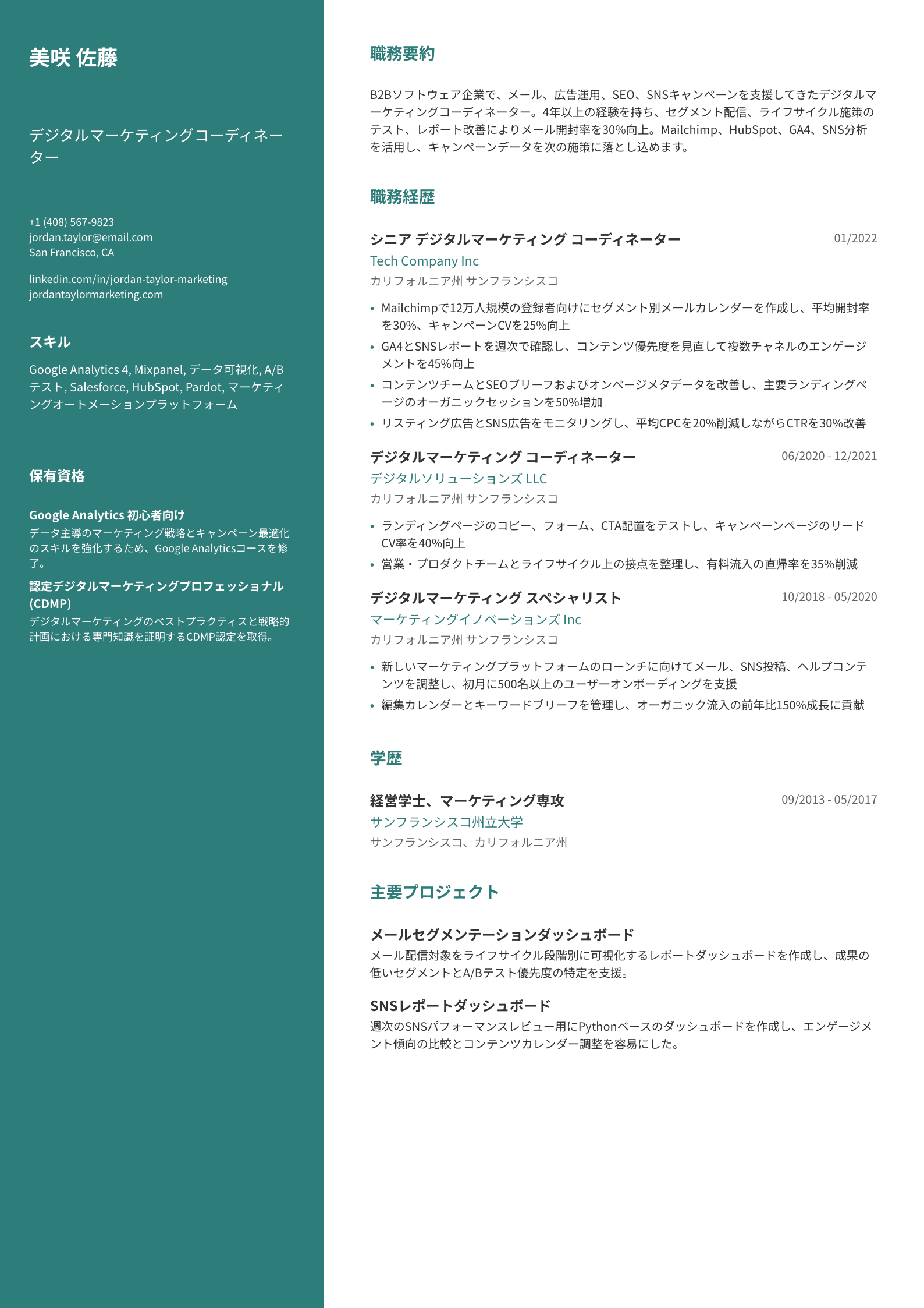 デジタルマーケティングコーディネーター