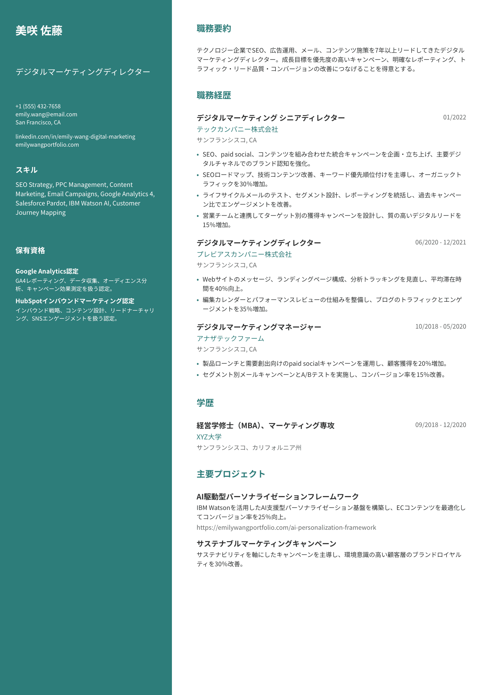 デジタルマーケティングディレクター