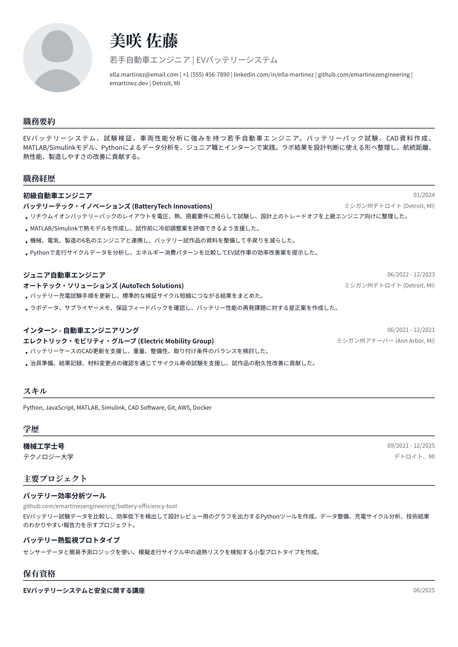 若手自動車エンジニア
