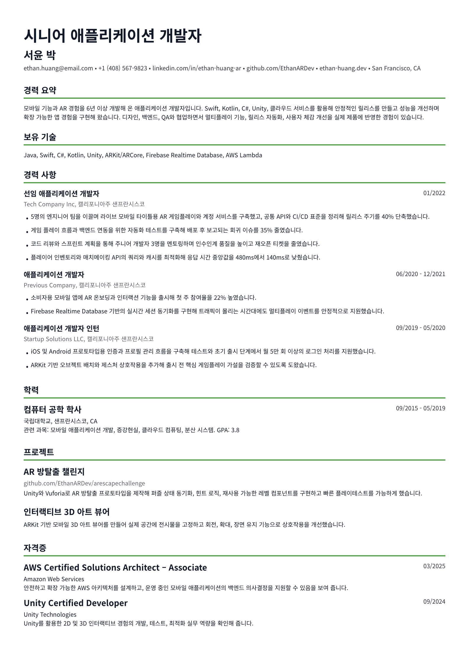 애플리케이션 개발자