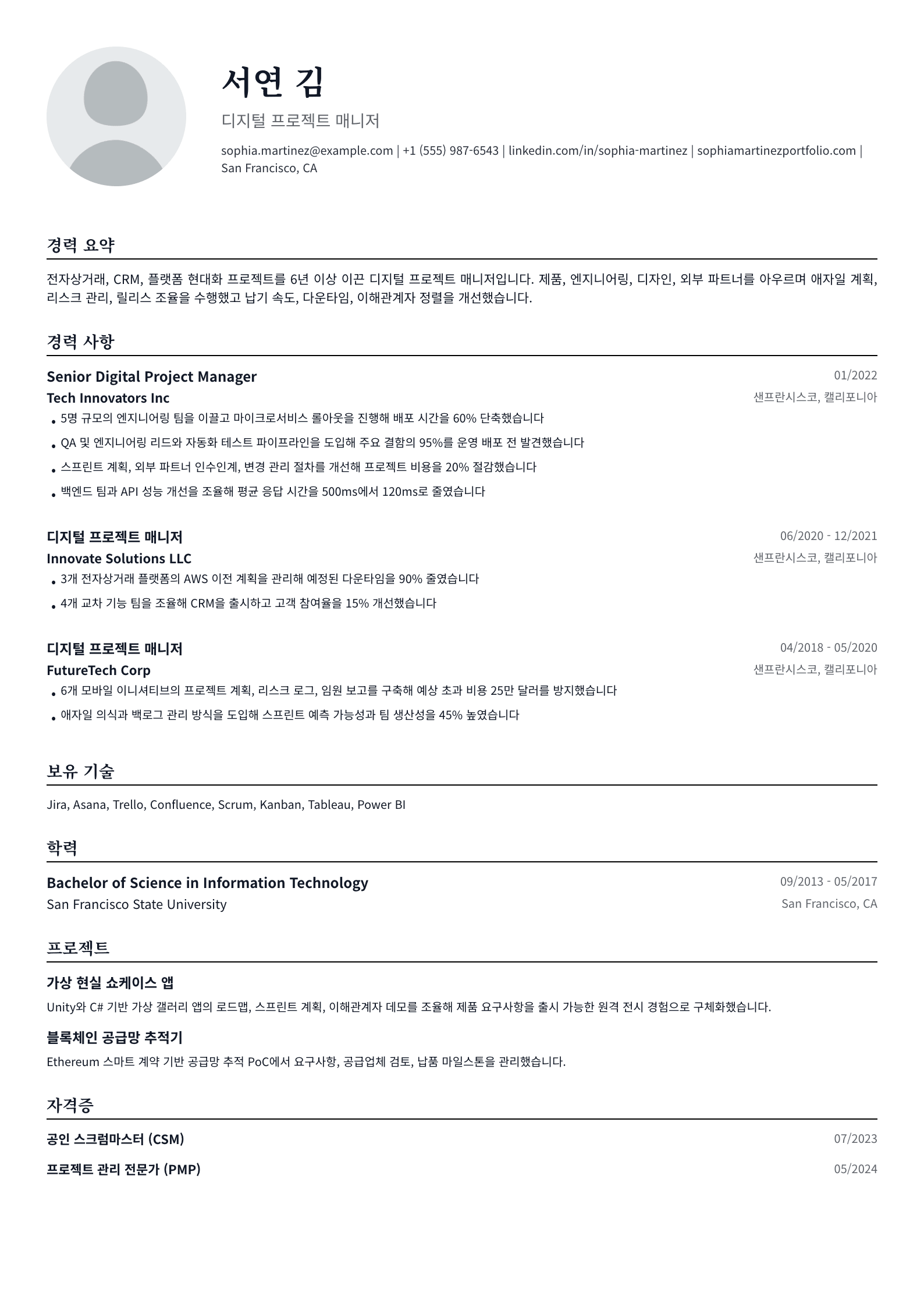 디지털 프로젝트 매니저