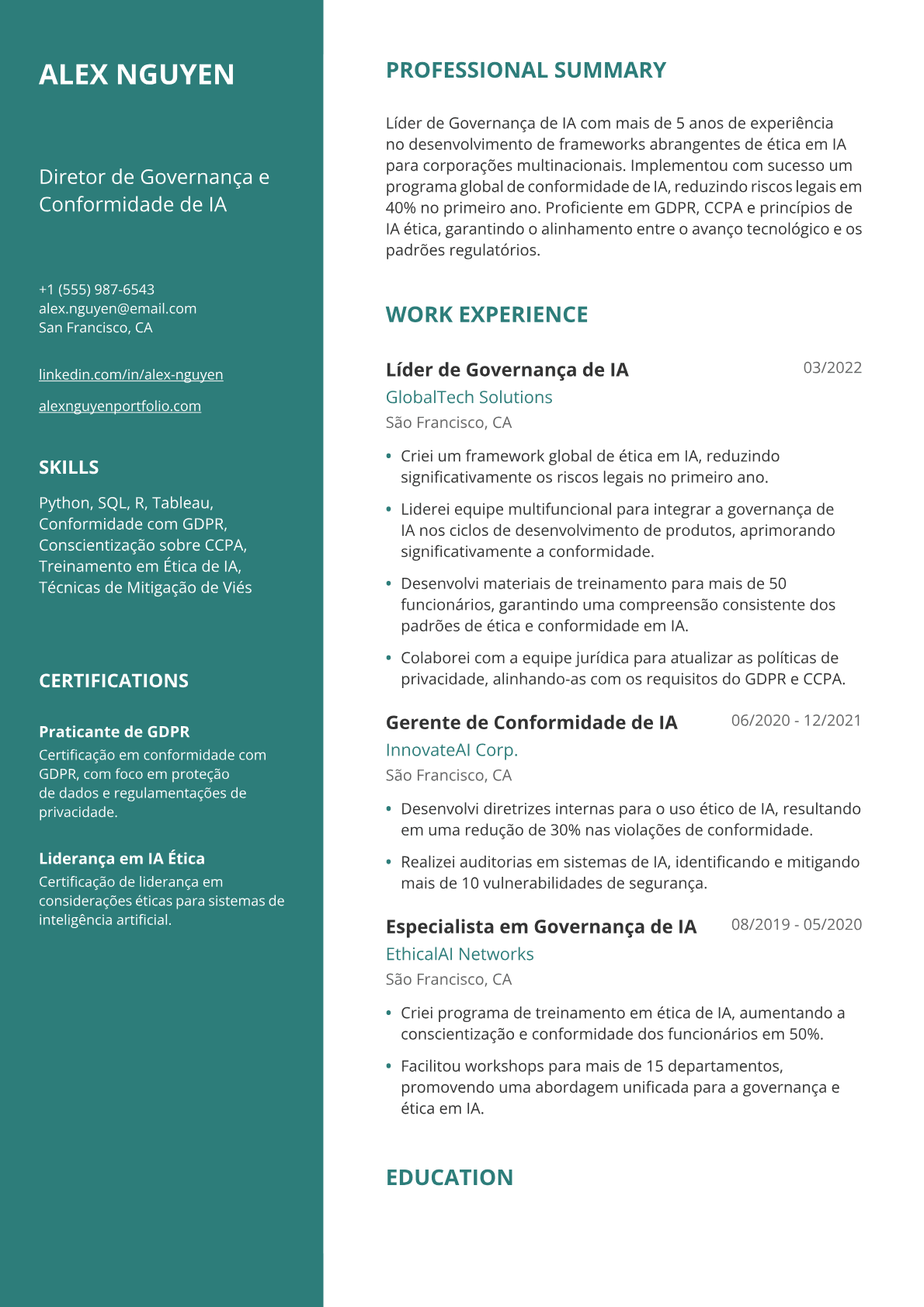 Líder de Governança de IA
