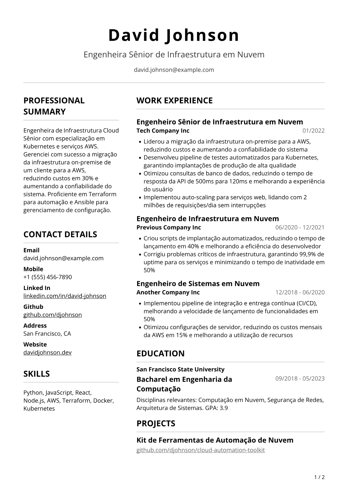Engenheira de Infraestrutura de IA