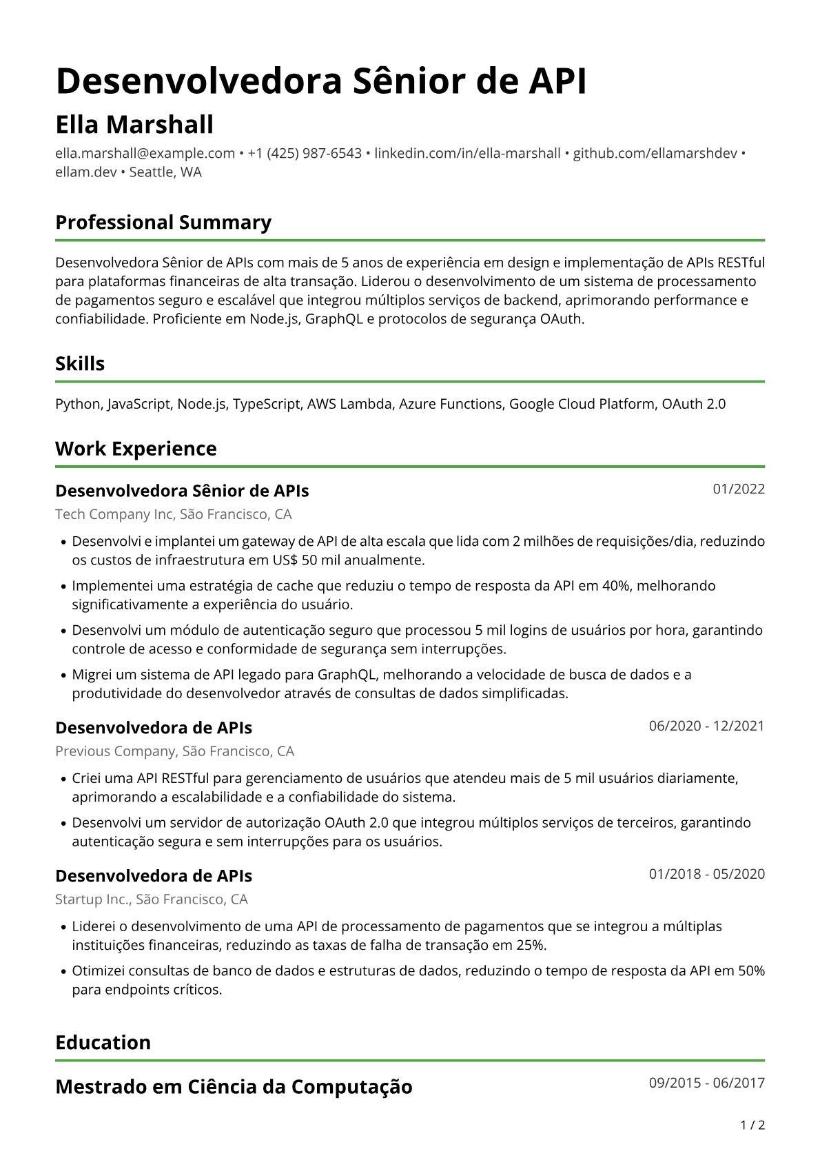 Desenvolvedora de API