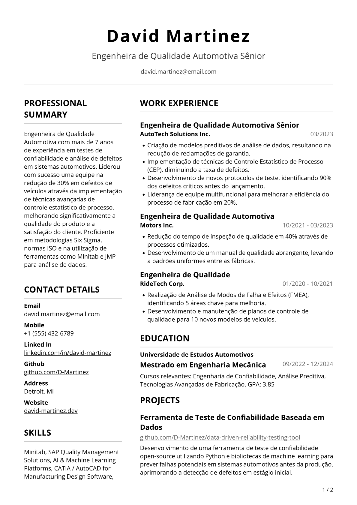Engenheira de qualidade automotiva