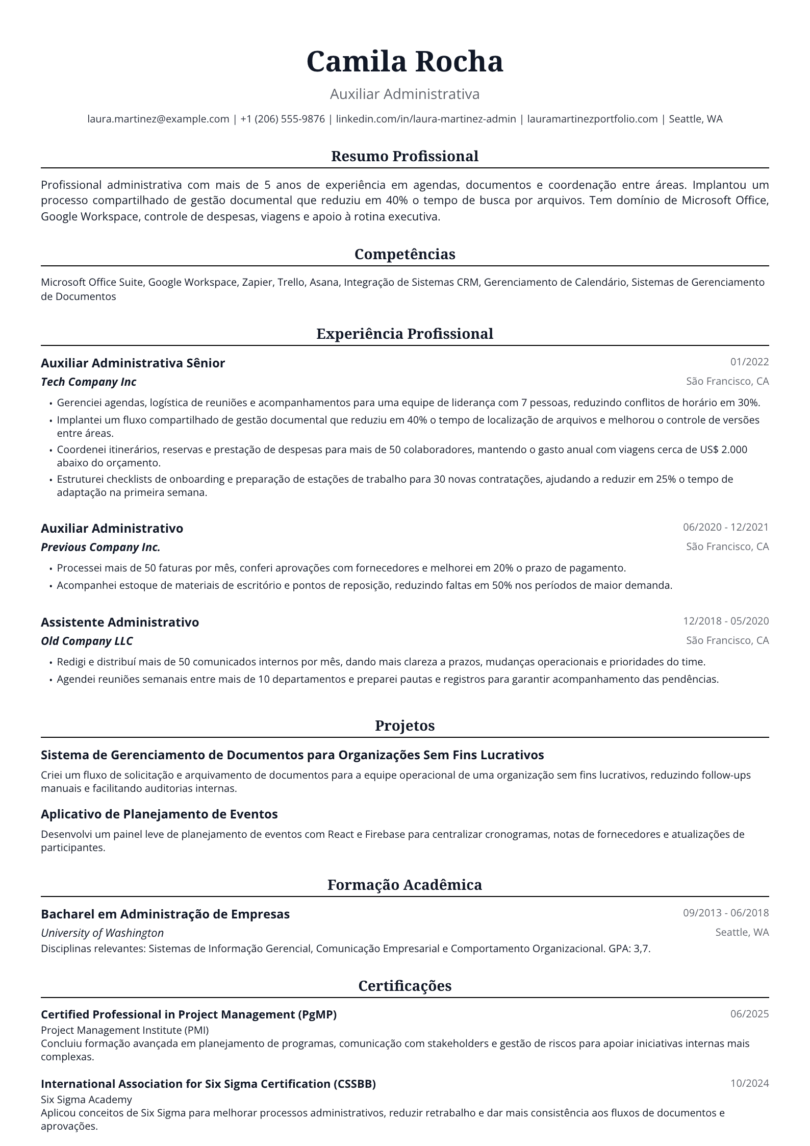Auxiliar Administrativa