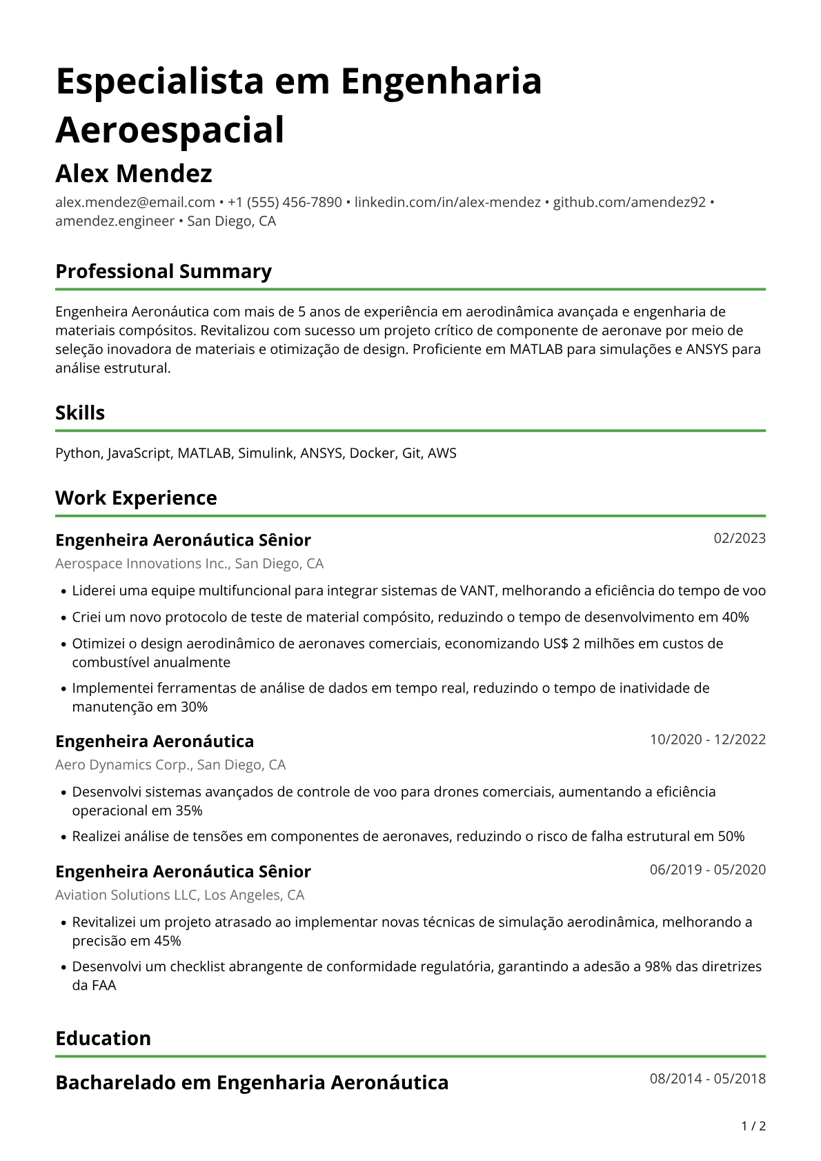 Engenheira de Aviônicos