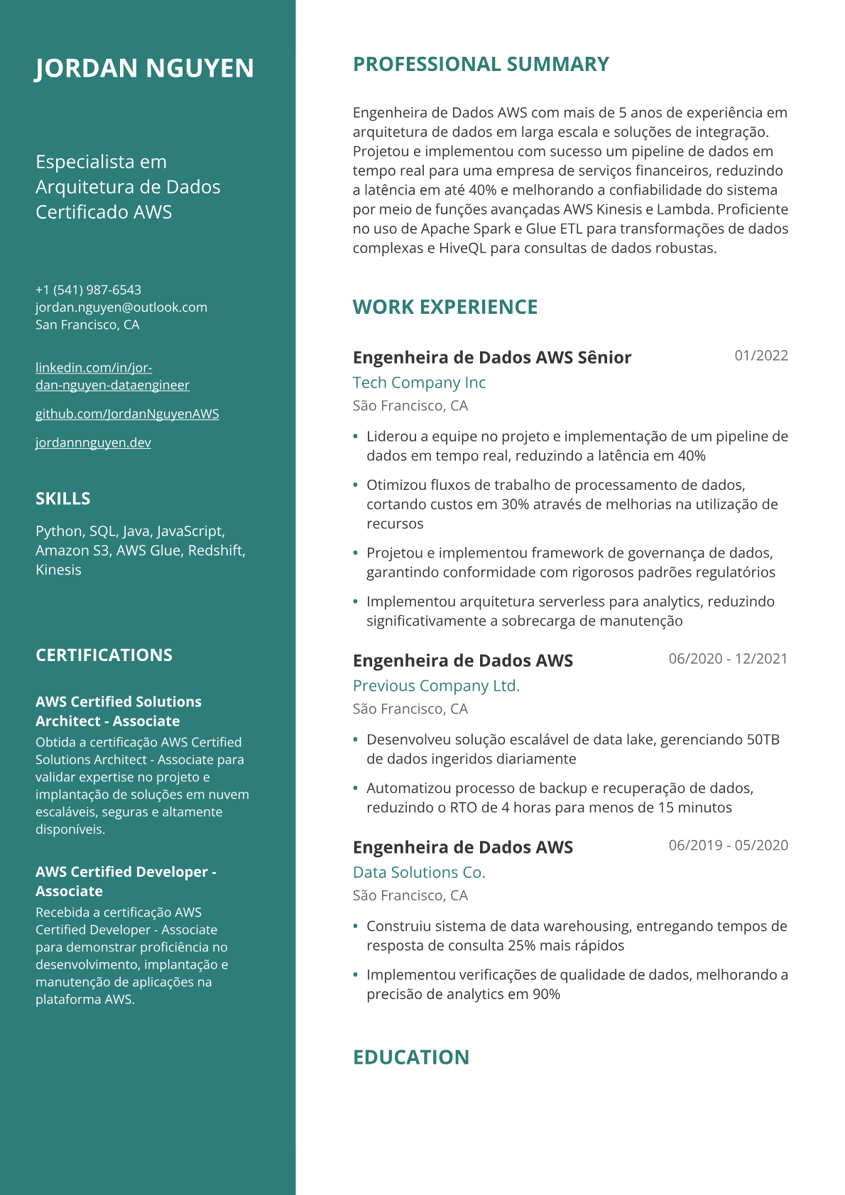 Engenheira de Dados AWS