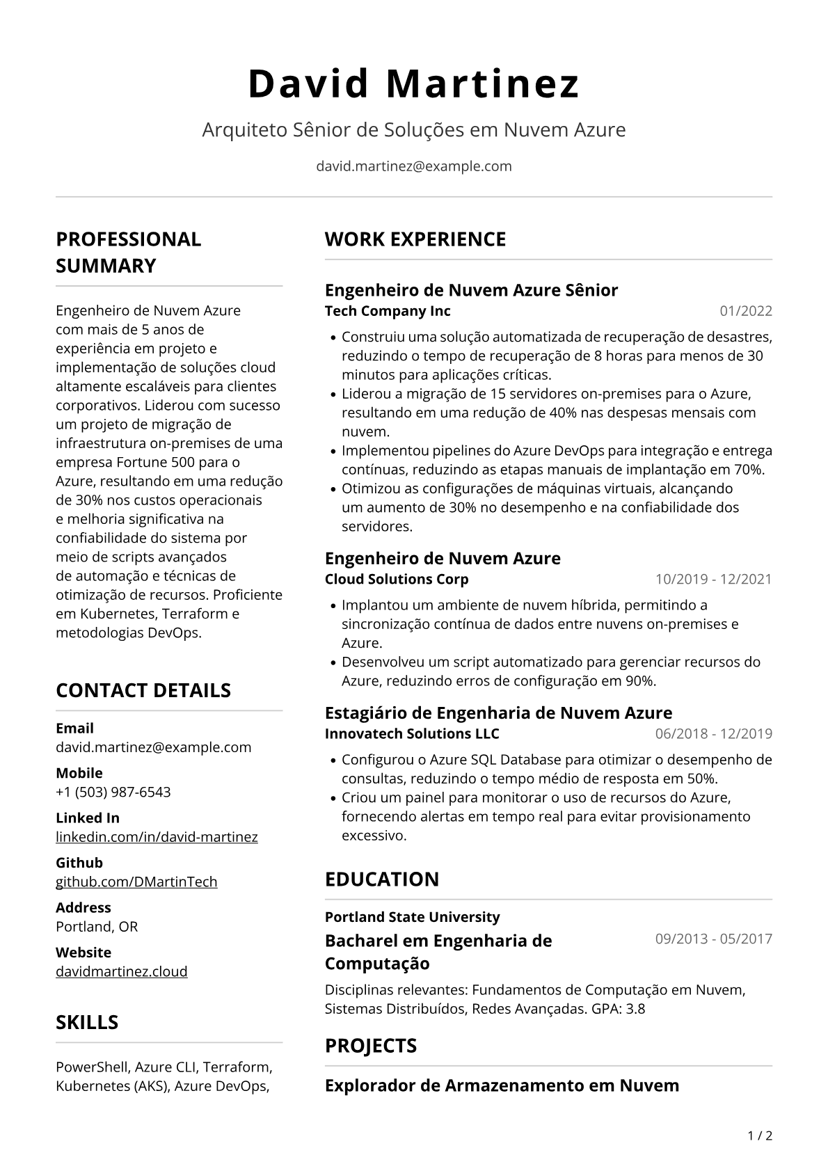 Engenheiro de Nuvem Azure
