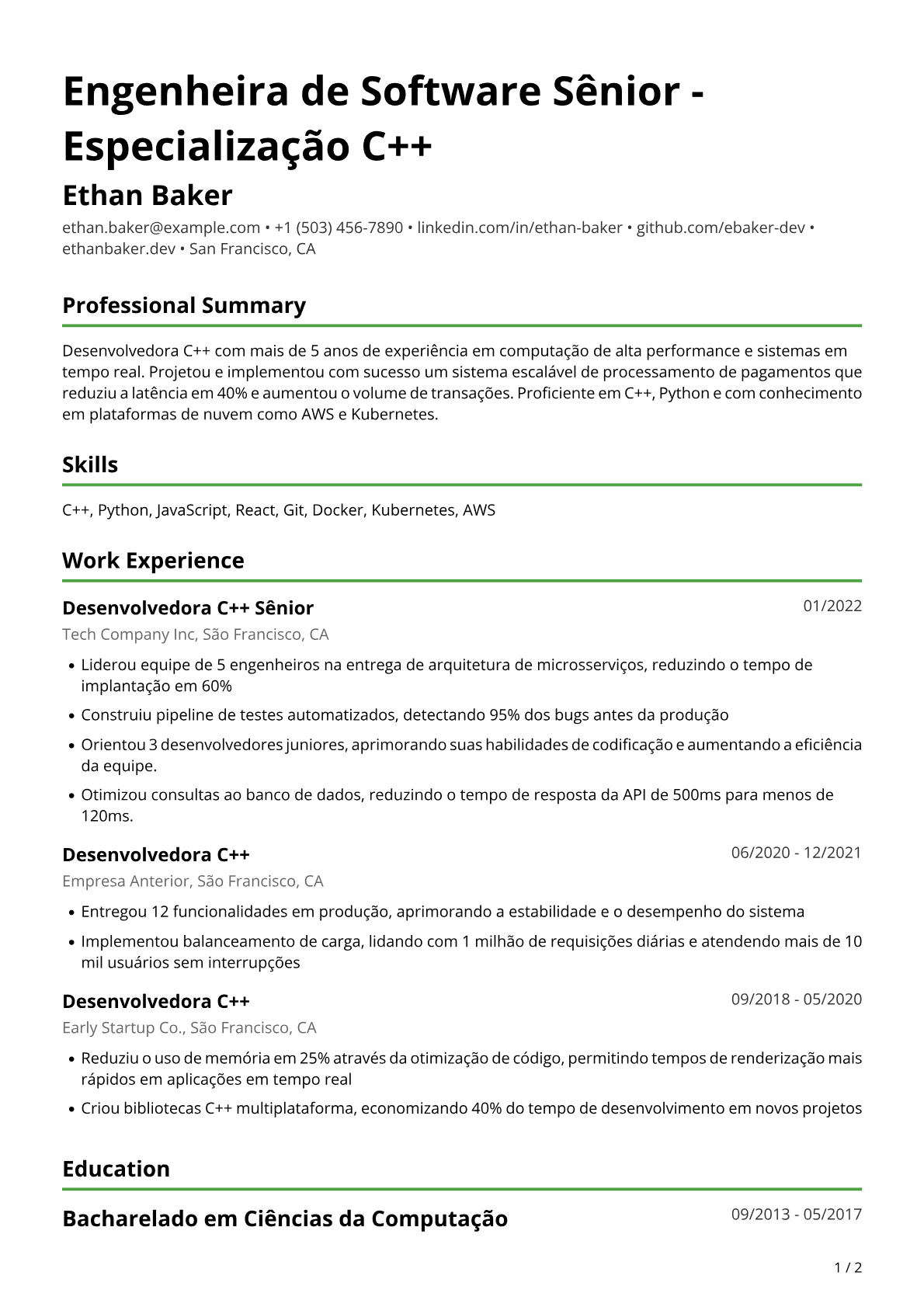 Desenvolvedora C++