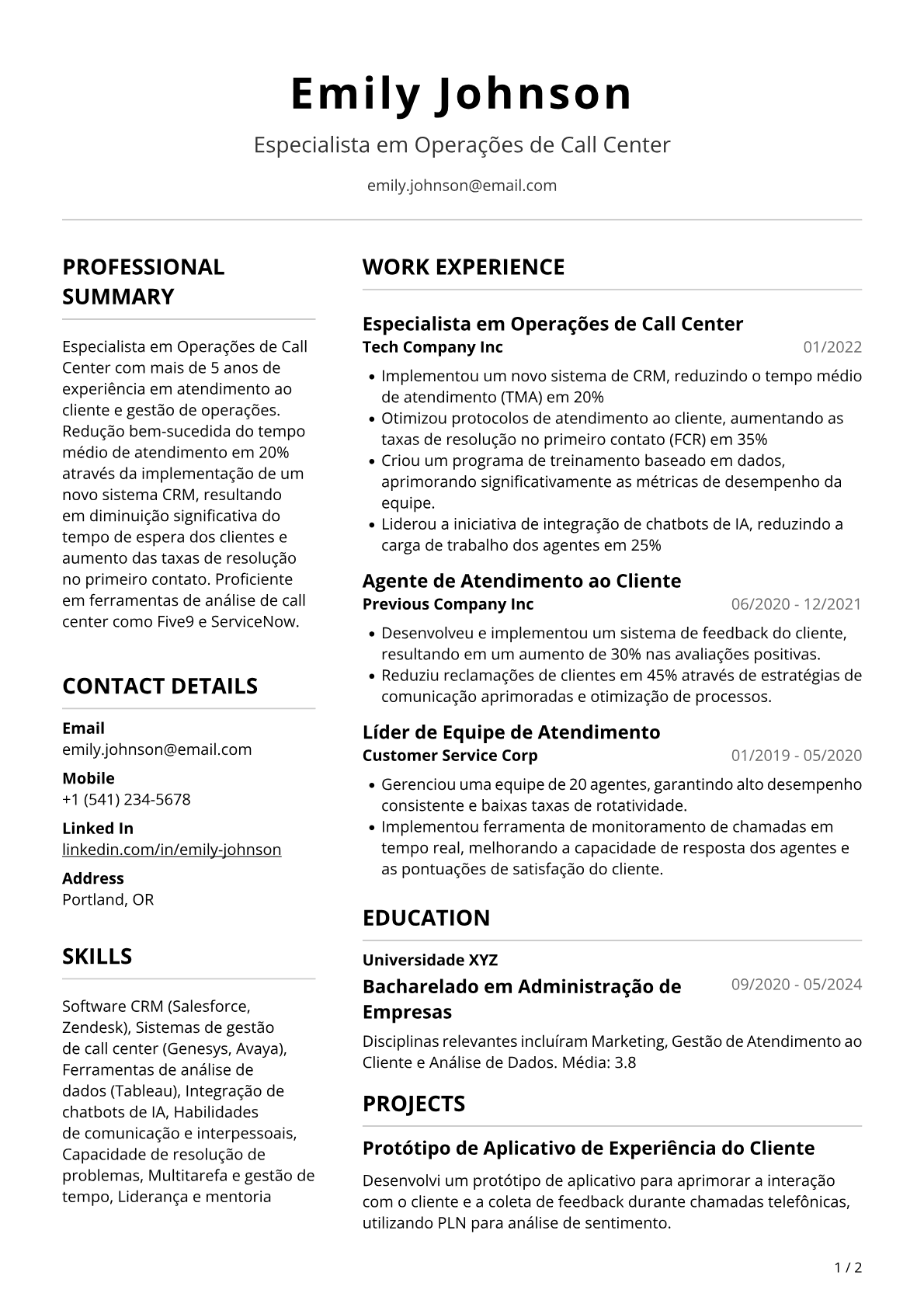 Operadora de Telemarketing