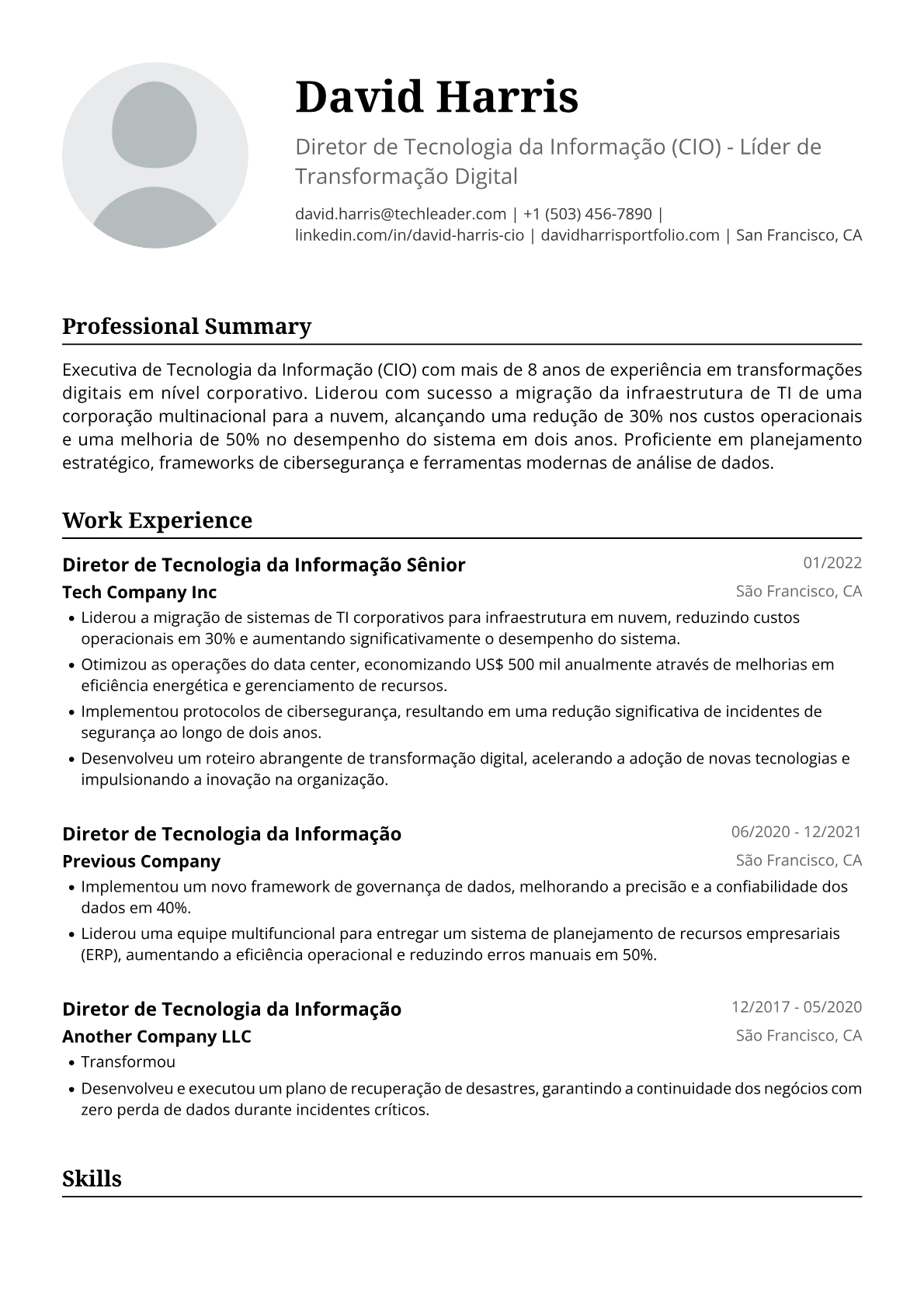 Diretora de Tecnologia da Informação