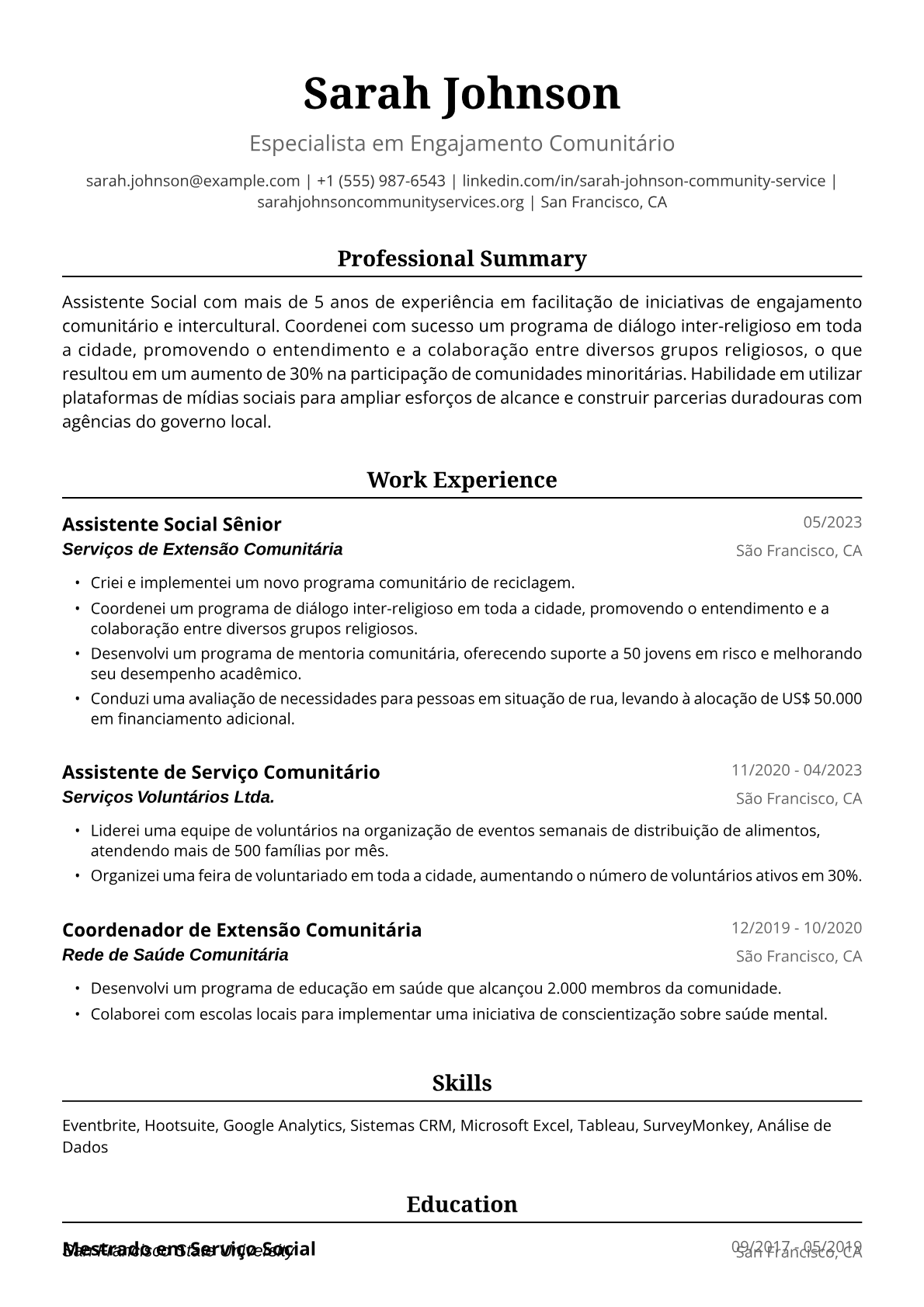 Assistente de Serviços Comunitários
