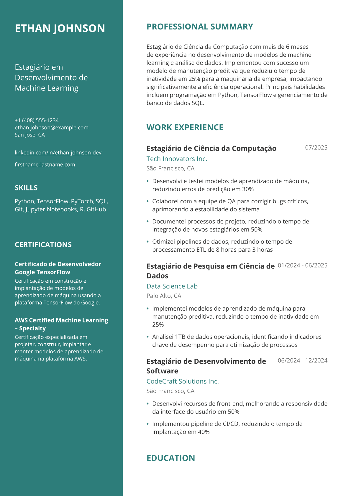 Estagiário de ciência da computação