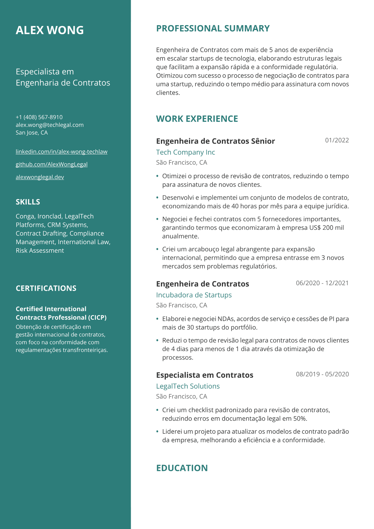 Engenheira de Contratos