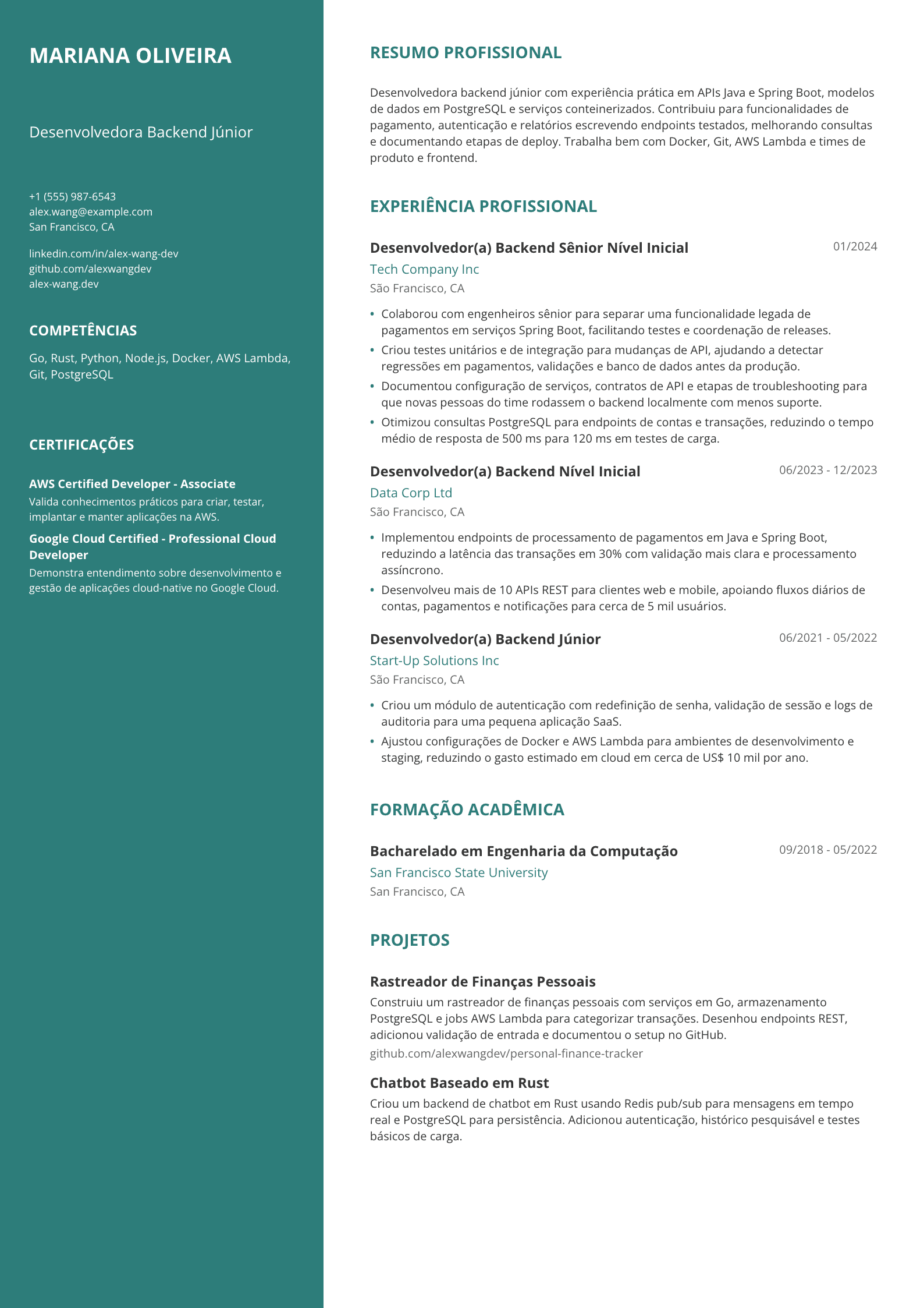 Desenvolvedora Backend Júnior