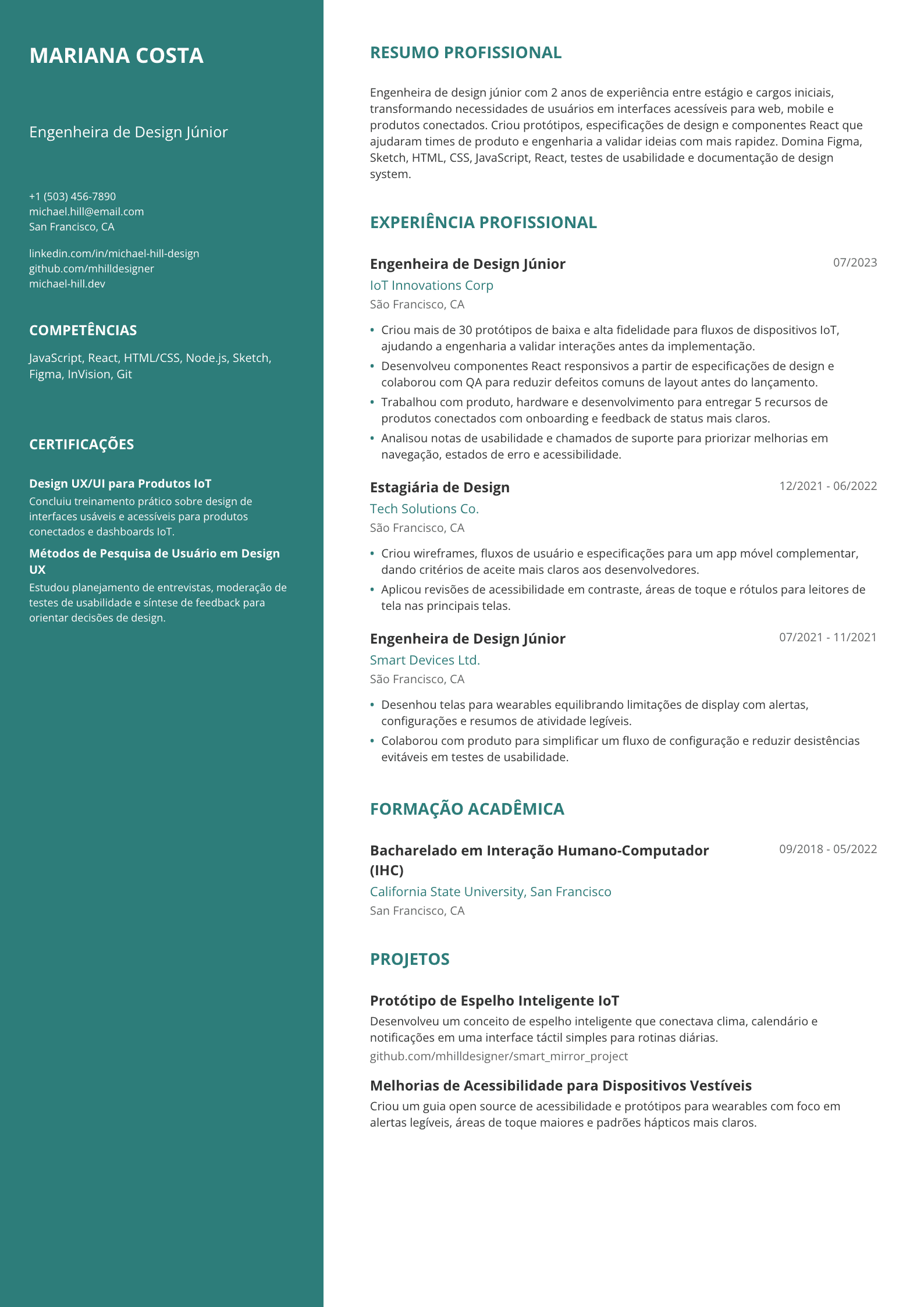 Engenheira de Design Júnior
