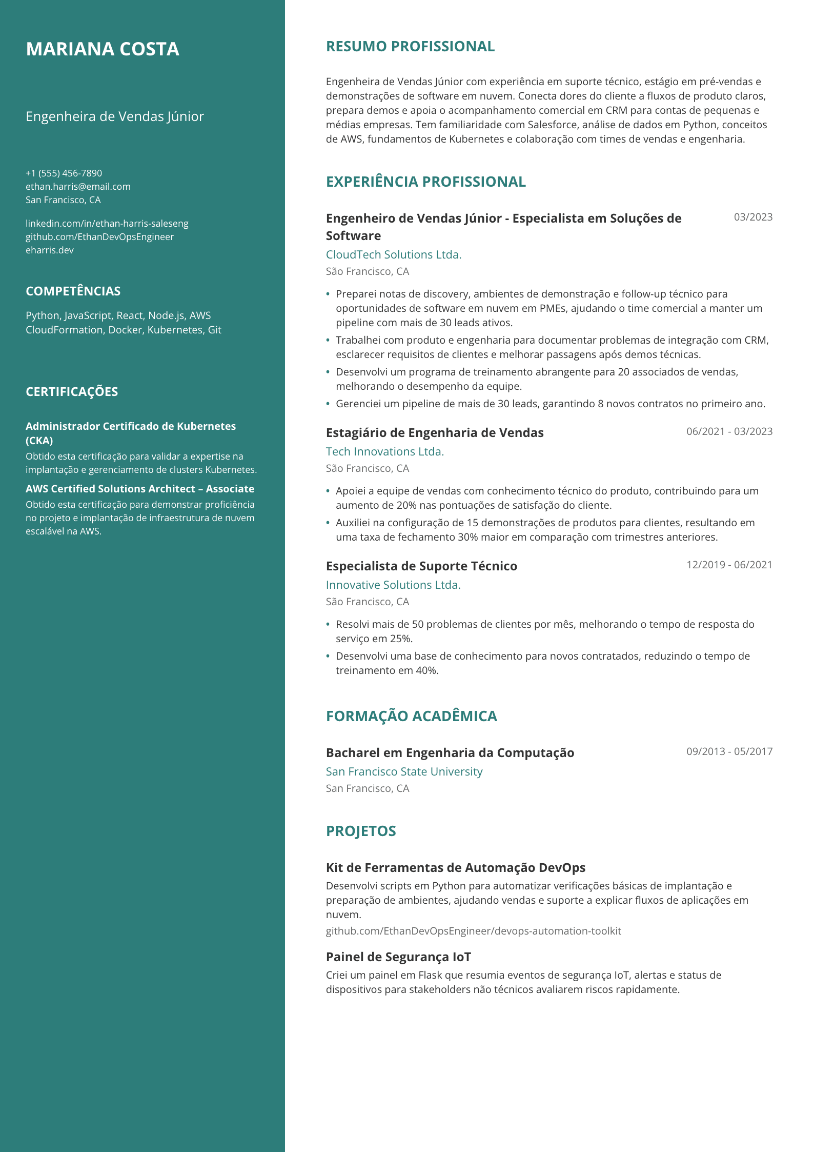 Engenheira de Vendas Júnior