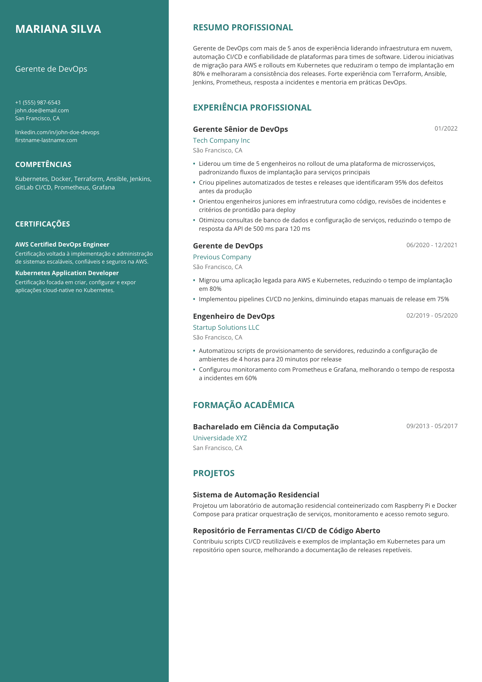 Gerente de DevOps