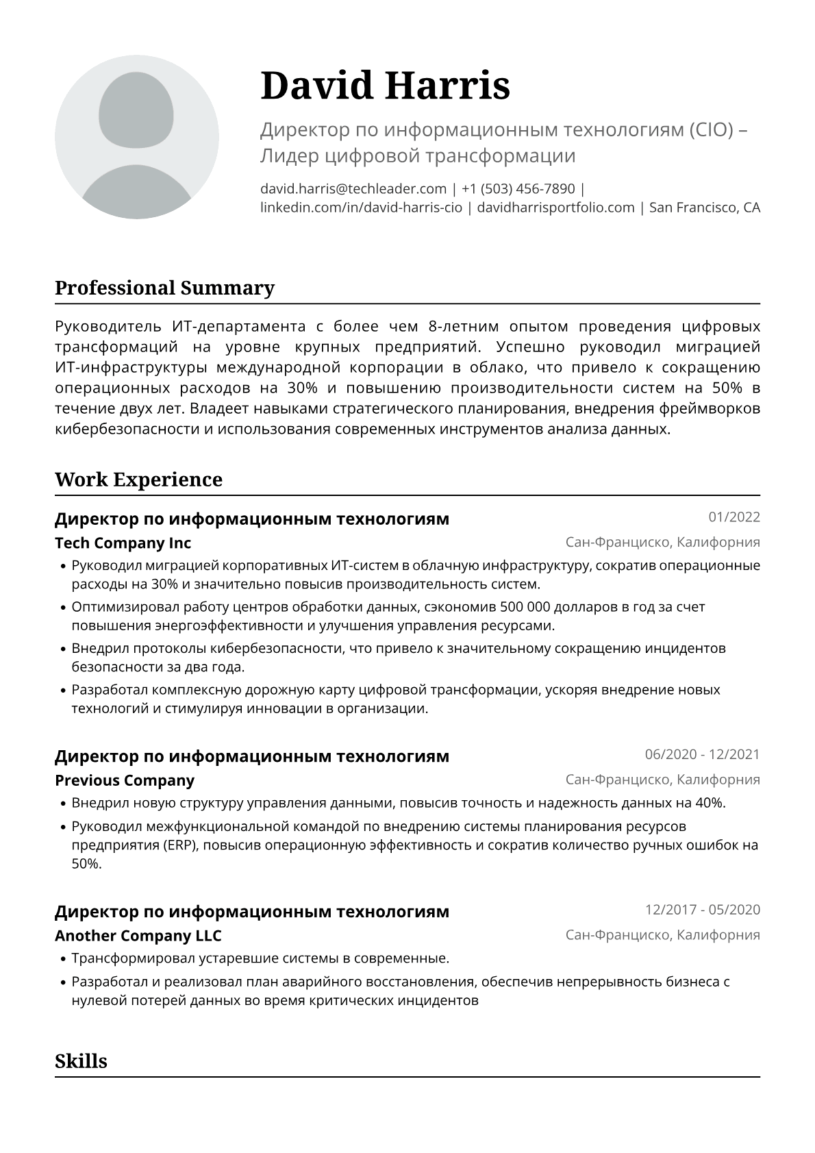 Директор по информационным технологиям